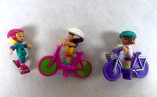 Polly Pocket Polly On the Go Bicycle Friends Set Complete Bluebird 1994 90s