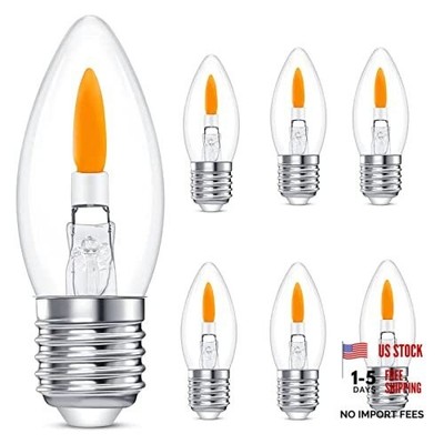 C35E26 Flame Bulbs 6-Pack - 2 Modes (Flicker & Steady), Emits a Soft c35e26 6.0