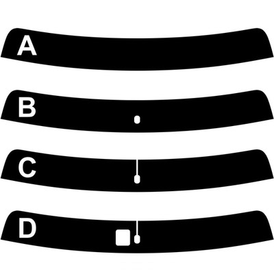 Vorgeschnittener Sonnenblendstreifen für Ford F-150 2-Türer 2009-2013