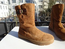 THINK 85094 Drunta Damen Schuhe Stiefel Wildleder LAMMFELL Austria Gr.40 f.Neuw