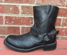 Dayfive Motorcycle Boots Mens Size 8 Black Leather Easy Rider 354040