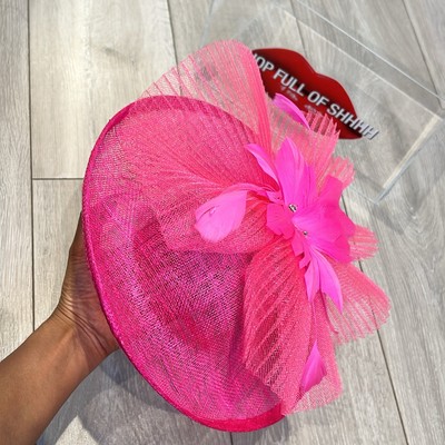 Pretty Pink Hair Hat Fasinator UK