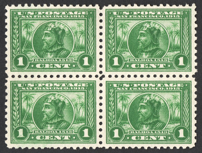 Timbre US 5c Panama-Pacific Exposition 1914 Scott #403 - Neuf MNH (Never Hinged), Qualité F/VF, Bleu