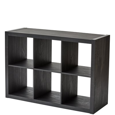 NEW 6 Cube Storage Organizer, Charcoal