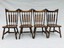 vtg temple stuart rockingham solid hard rock maple cattail back dining chairs s/