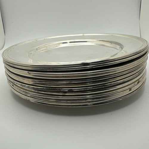 A Set Of 12 Vintage Federal Silver Plate Dessert Plates - Picture 2 of 15