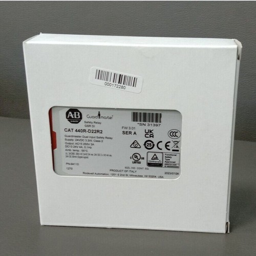 Allen Bradley 440R-D22R2 Series A 200 GSR DI Safety Relay 24VDC - 第 1/1 張圖片