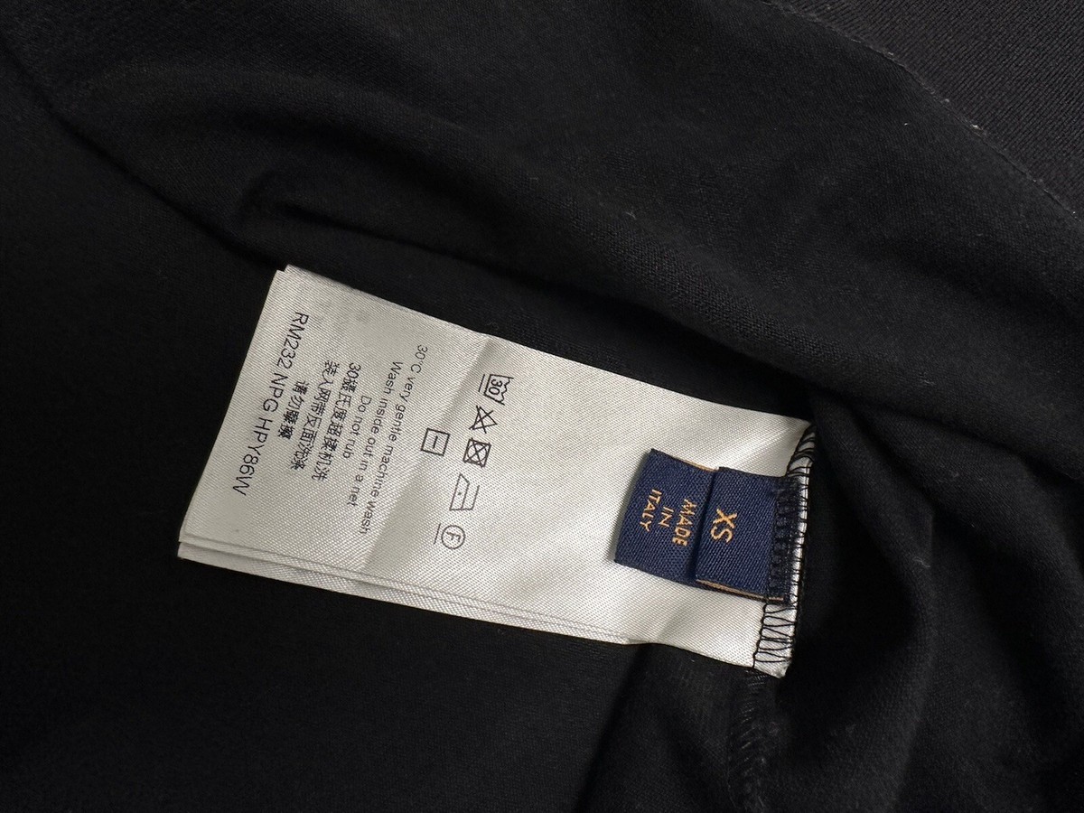 $1390 Louis Vuitton Bead-Embroidered Cotton T-Shirt Size XS