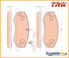 Brake pad set, disc brake Cotec TRW GDB1885 for Renault