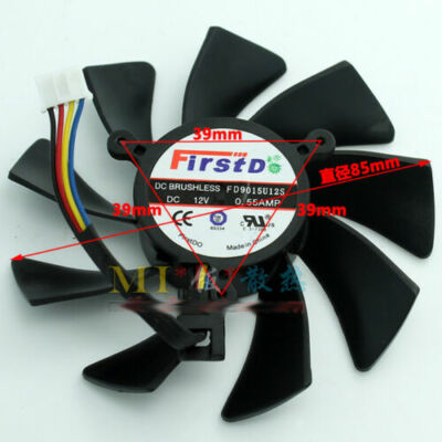 For Sapphire HD7770 7750 Graphics Card Fan R7 260X 2G FD9015U12S Fan 85MM