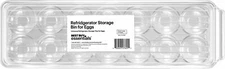 Best Buy essentials Universal Refrigerator Storage Tray for Eggs Clear Stackable