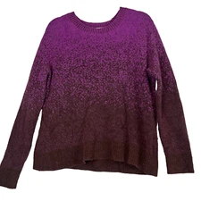 Athleta Women Sweater Merino Wool Blend  Small Purple Pull Over Long Sleeve Soft
