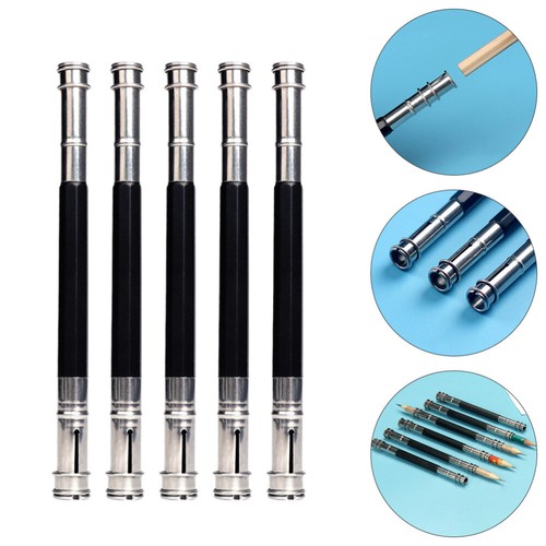 10Pcs Pencil Lengthener Metal Pencil Extender Double Ends Pencil Extender