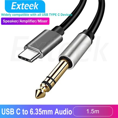 USB C type C To 6.5mm 6.35mm 1/4 inch 