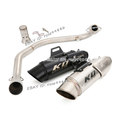 For CF-MOTO ST Papio 125 Motorcycle Tips Exhaust Front Link Pipe Black Mufflers