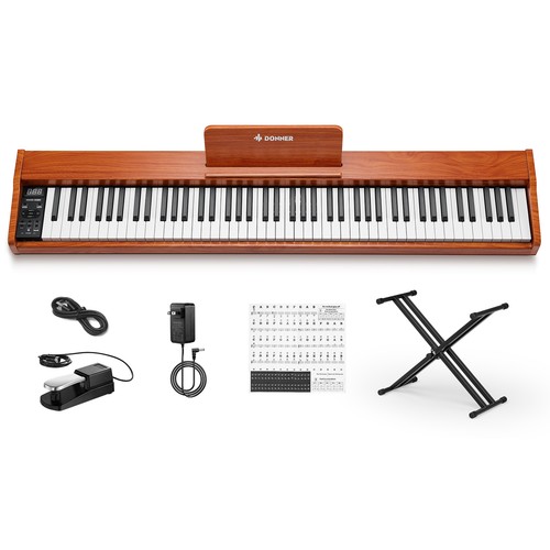 Donner DEP-1S Digitalpiano Klavier Holzoptik-Design 88 Tasten mit Ständer Pedal - Bild 10 von 10