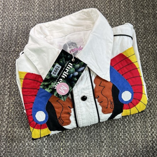 Vtg 70s Salaminder Kansas City Western Shirt Mens M Pearl Snap Native American - Picture 24 of 24