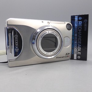 Kyocera Finecam S3R 3.2MP Compact Digital Camera Silver Tested
