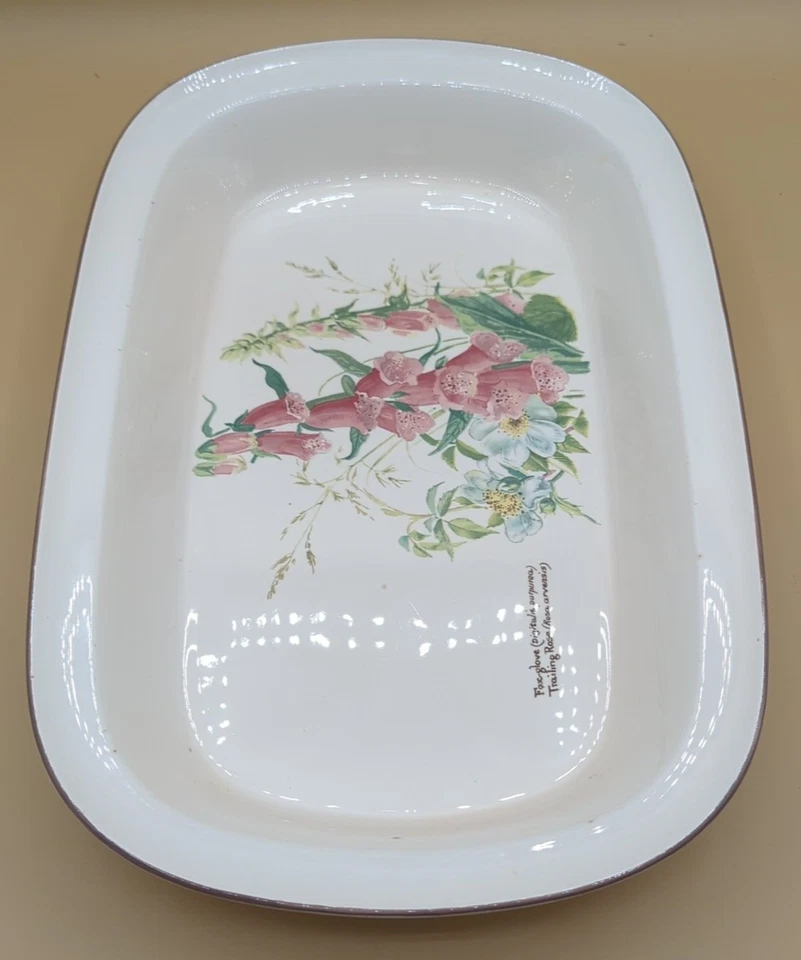 Noritake Country Diario Rectangular Panadero Japón 14 1/2 Pulgadas Largo Foto 4 de 4