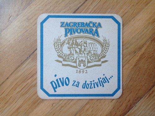 Vintage Croatian beer coaster Ožujsko Ozujsko Pivo Zagreb Brewery Croatia - Picture 2 of 2