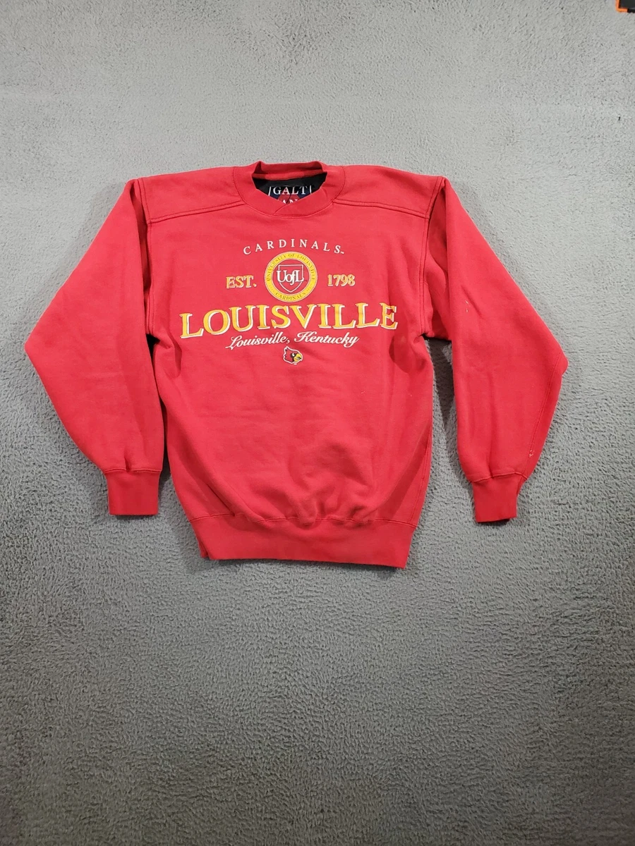 Vintage NCAA Louisville Cardinals Pullover Hoodie Printed 