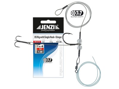 Jenzi 7x7 Single Hook Drop Shot Stinger Rig 1pc Drop Shot Accessories 