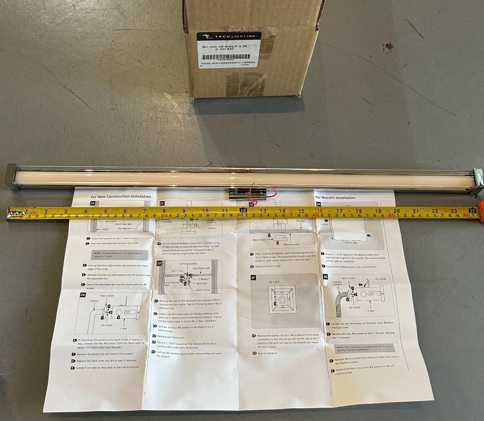 700BCGIAVKR60224CC-LED930 Gia Vanity Kit 600lm/ft-2, 24IN, C, ch, -LED930 - Image 2 of 4