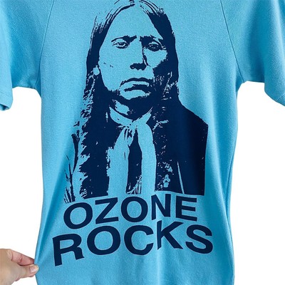 OZONE ROCKS Hysteric Glamour Tee Shirt Light Blue Size S Made In 