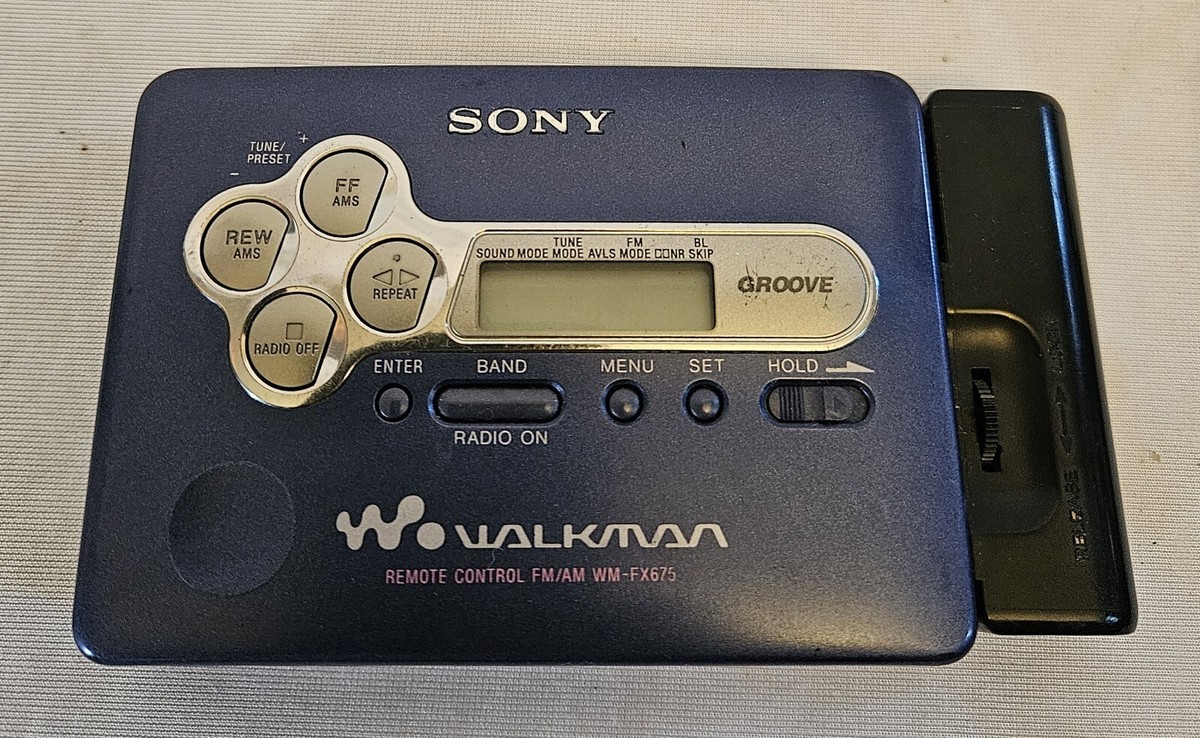 Vintage Sony Walkman WM FX 675 Blue AM/FM Cassette Player
