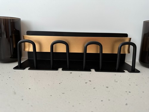 Wall-Mount Toothbrush Holder, Bathroom Organiser + 4 Acrylic Cups, BNIB RRP $52 - Picture 3 of 5