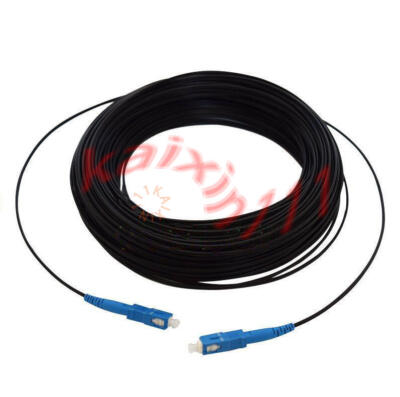100M FTTH Fiber Optic Drop Cable Patch Cord SC to SC Simplex Singlemode Jumper