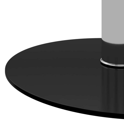 Round Side Coffee Table 40cm Tempered Glass Tabletop Black/Transparent Modern AU - Picture 10 of 11
