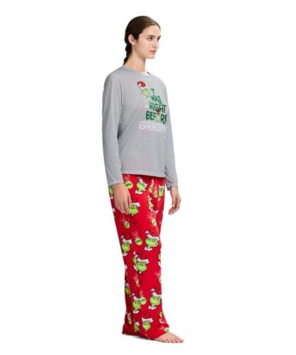 GRINCH Ladies Sleep Wear PAJAMAS Set Size XXL T’Was The Night Before Grinchmas - Picture 2 of 10
