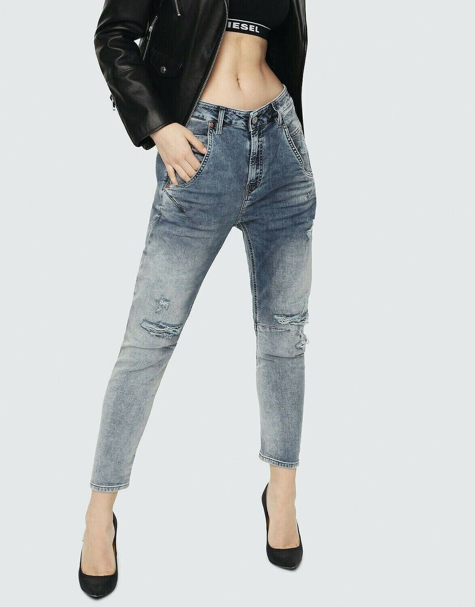 DIESEL Fayza-NE 069FC Women Jeans W25 Sweat Jogg Boyfriend Wash 