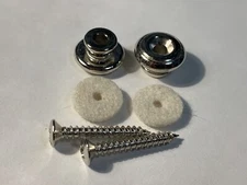 USA Seller 2x Silver Strap Button Style for Schecter Ibanez Charvel Jackson!