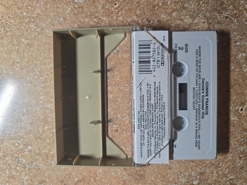 CONNIE FRANCIS - Connie's Greatest Hits - Cassette Tape - 1982 Polygram Records - Image 3 of 3