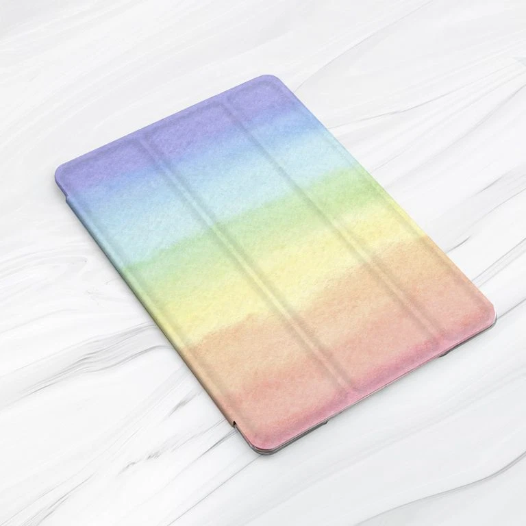 Gradual Watercolor Rainbow Case For iPad 10.2 Air 3 4 5 Pro 9.7 11 12.9 Mini - image 3 of 4