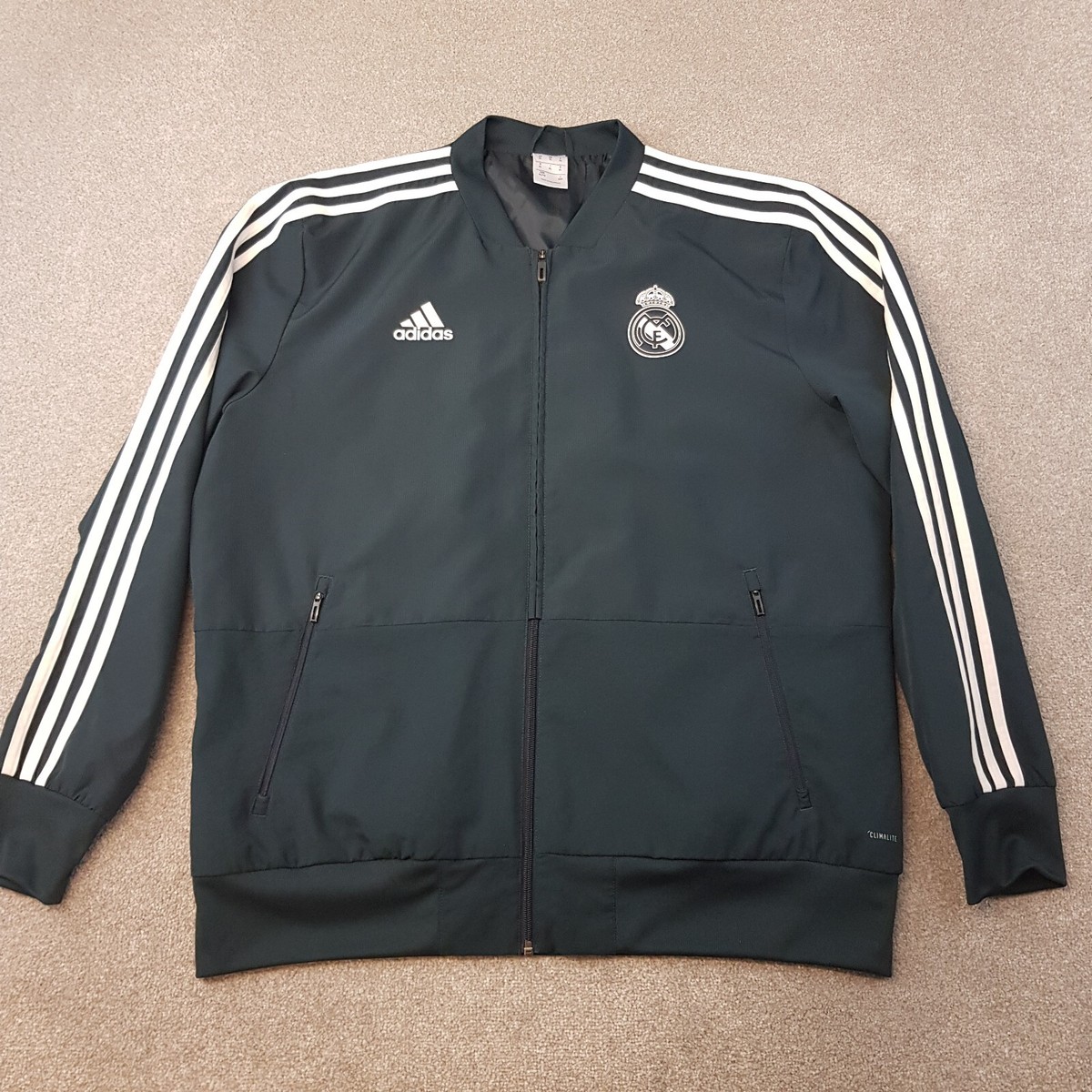 Adidas Real Madrid Mens Track Jacket XL Green Football Adidas Real Madrid Mens Track Jacket XL Green Football
