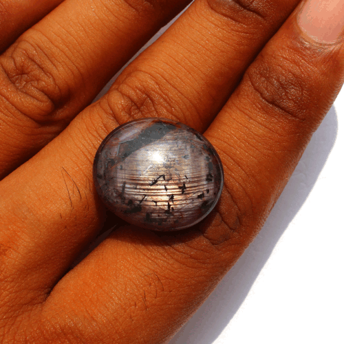54.85 Cts Natural Star Ruby Top Quality 23mmx19.7mm Oval Cabochon Loose Gemstone - 第 9/17 張圖片