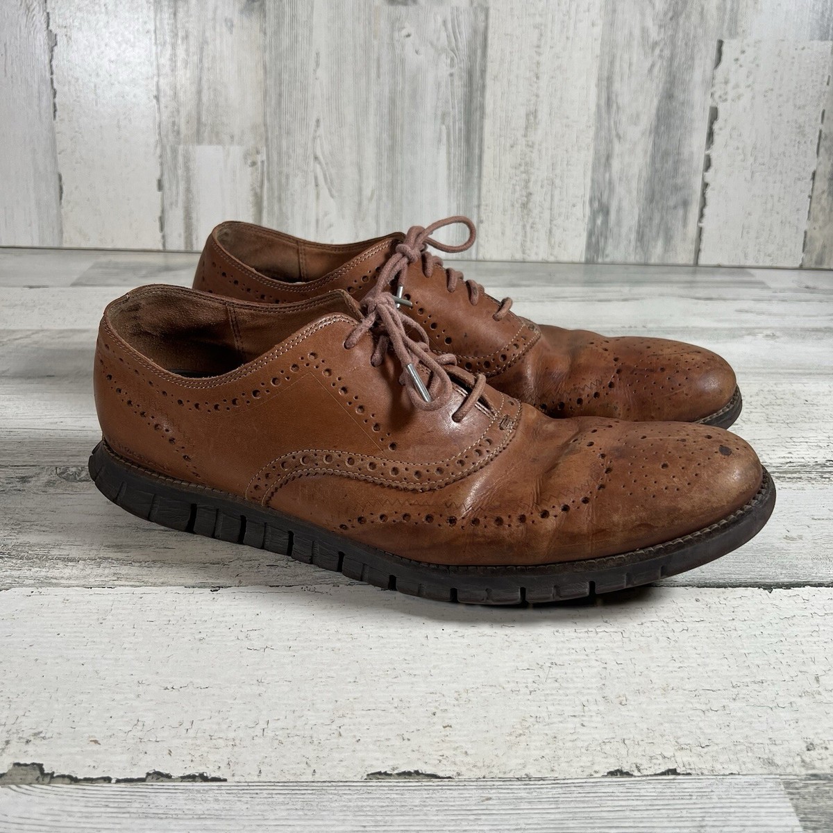 Cole Haan Men's ZeroGrand Wingtip Oxford C29411 British Tan