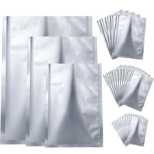 200x Flat Open Tops Vacuum Aluminum Mylar Foil Bag Pack Pouches Heat Seal Vacuum