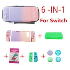 For Nintendo Switch Travel Carrying Bag Thumb Stick Grip Caps Protector Case