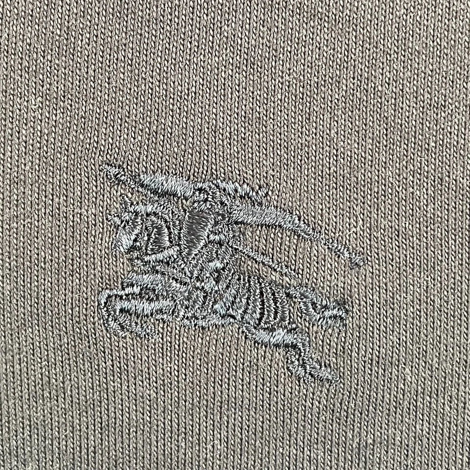 Suéter Burberry Brit Nova Check 1/4 Cremallera Hombres Grande Negro Bordado Logo Nuevo sin Etiquetas Foto 3 de 4