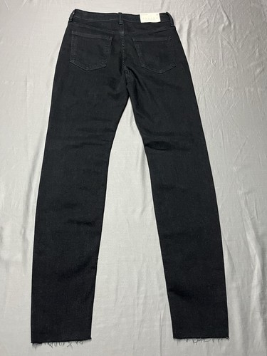 NWT Harper Heritage Denim Jeans Size 26x30 Black Skinny High Rise Raw Hem - Picture 3 of 7