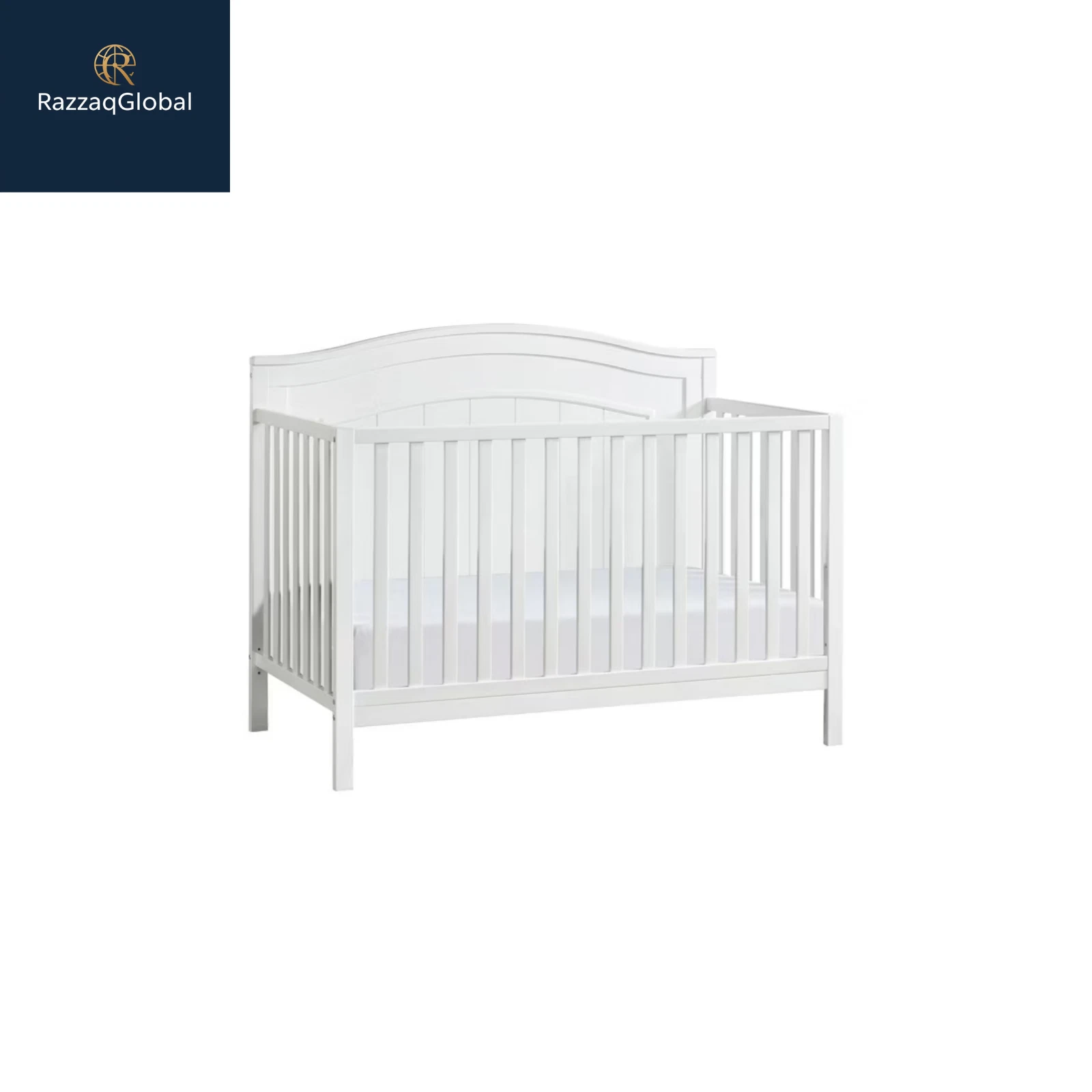 Oxford Baby North Bay 4-in-1 Convertible Crib, Snow White