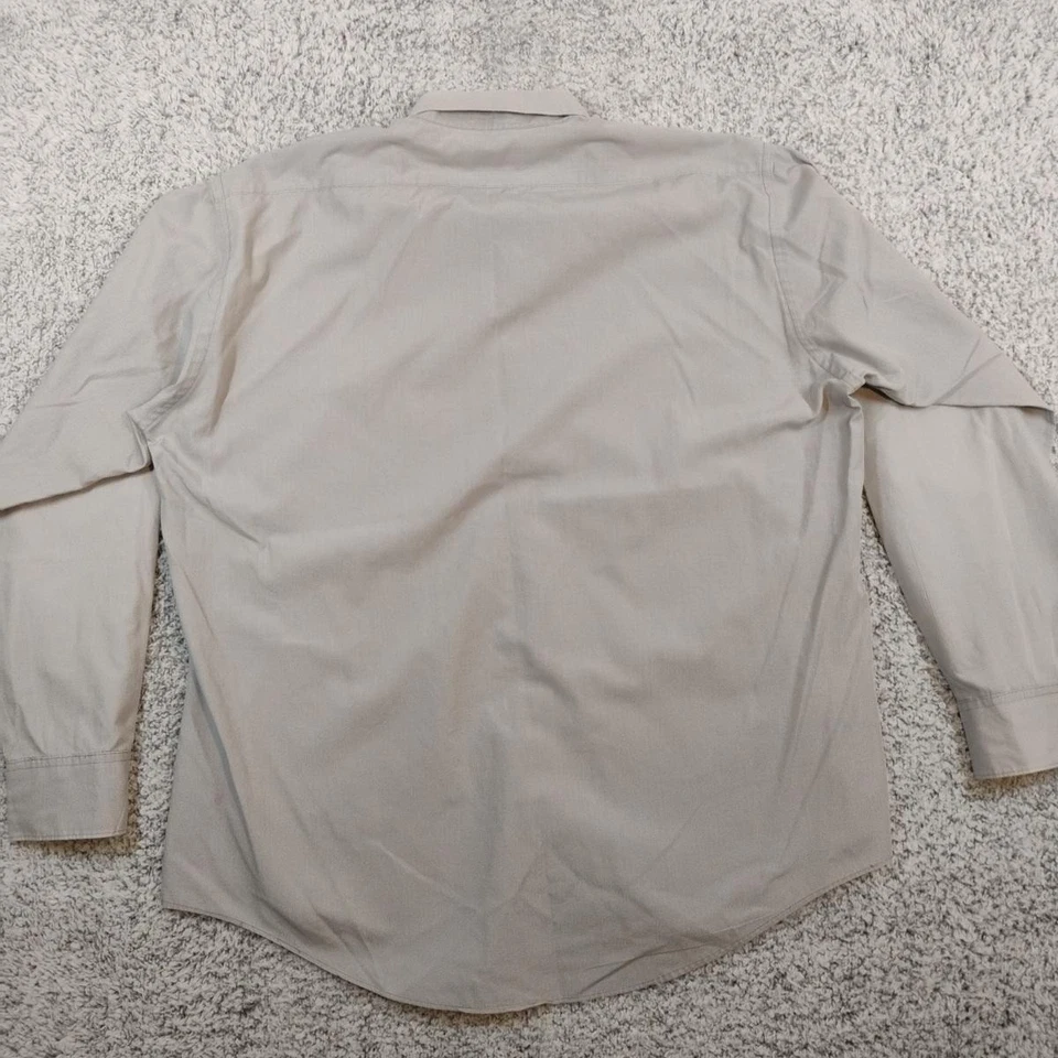 Рубашка мужская Botany 500 17 34/35 серая с длинным рукавом платье на пуговицах передний карман - Изображение 2 из 4