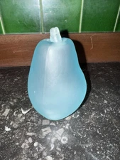 Frosted Satin Viking Art Glass Pear