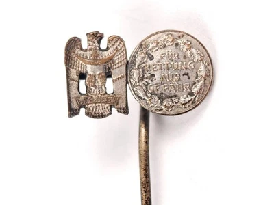 Miniatur 9mm Ehrenzeichen Schlesischer Adler und Lebenrettungsmedaille - Bild 1 von 4