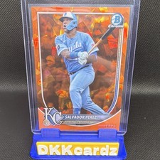 Bowman Chrome 2022 Salvador Perez #23 Royals Orange Geometric Refractor /25