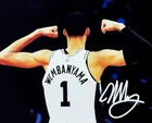 VICTOR WEMBANYAMA - SAN ANTONIO SPURS - SILVER Autographed 8x10 Photo w/COA